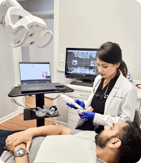 photo of Dr. Kazi With Patient